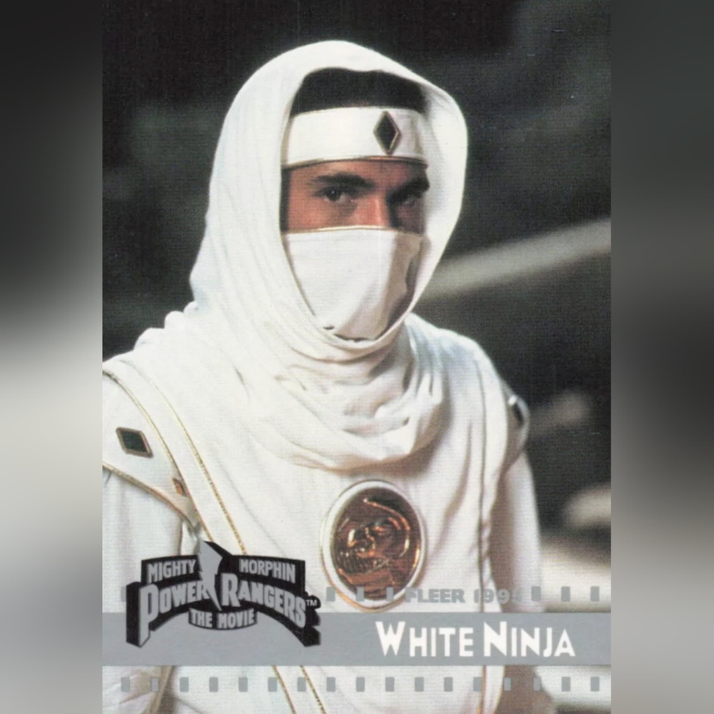White Power Ranger🦸🏻 Mighty Morphin Power Rangers Trading Card 🔥 MMPR
